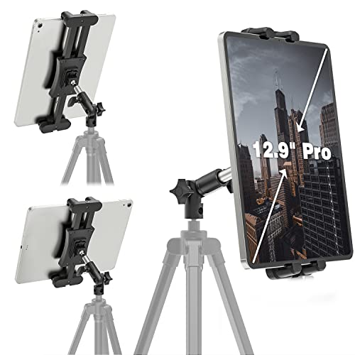 Cenawin Support de tablette robuste pour trépied, tablette, adaptateur avec bras réglable pour appareil photo, monopode, support de trépied pour iPad Pro...