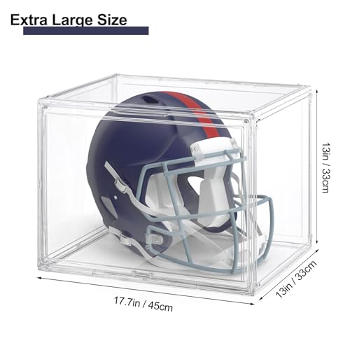 Image of XXX-Large Clear Display Case 17.7 inch x 13 inch x 13 inch Extra Large Display Organizer Box with Magnetic Door, Stackable Acrylic Storage Bin for Boots, Shoes, Collectibles, Bags, Figures
