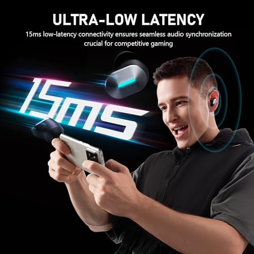 Image of Edifier GX05 Wireless Gaming Earbuds Bluetooth 5.3 with 2.4GHz Dongle, 15ms Low Latency Earphones with Dual Connection, LHDC 5.0 Lossless Sound, Dual Mics, 11 RGB Light for PC PS4 PS5 Switch Mobile VR