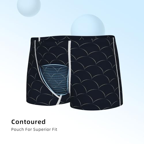 Boys' Cotton Boxer Brief Soft Underwear-Black Fish Scales4