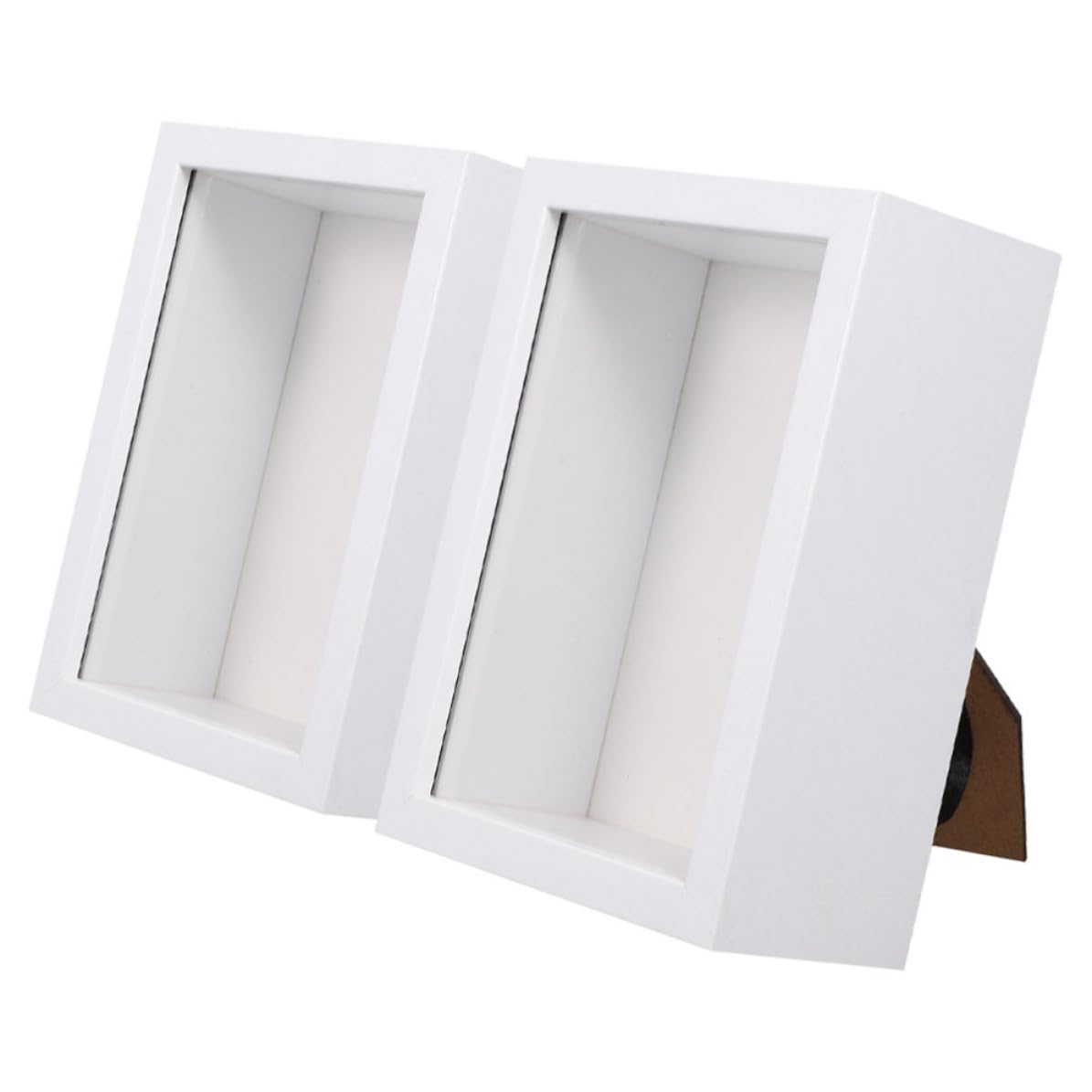 Cadre pour fleurs pressées premium en bois blanc rustique durable x2