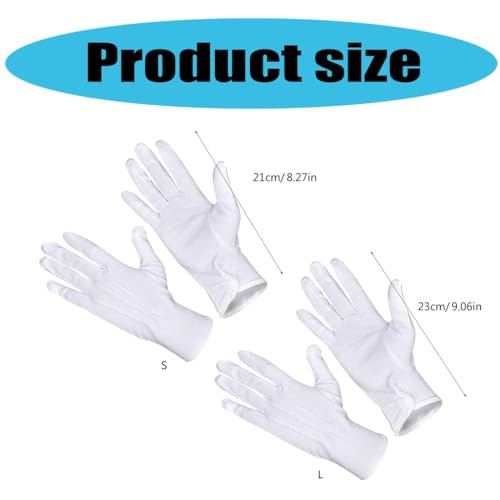 White Adult Gloves for Funeral Formal Tuxedo Parades Costume Halloween Girls Boys Cosplay2