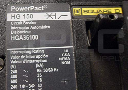 Square D HGA36100 I-Line Circuit Breaker 3 Pole 100 Amp 480 Volt thumb #2