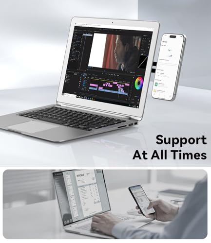 مراجعة CloudValley: حامل لابتوب قابل للتعديل بحامل هاتف مغناطيسي MagSafe وملحق جانبي نحيف (أسود) - الصورة 2