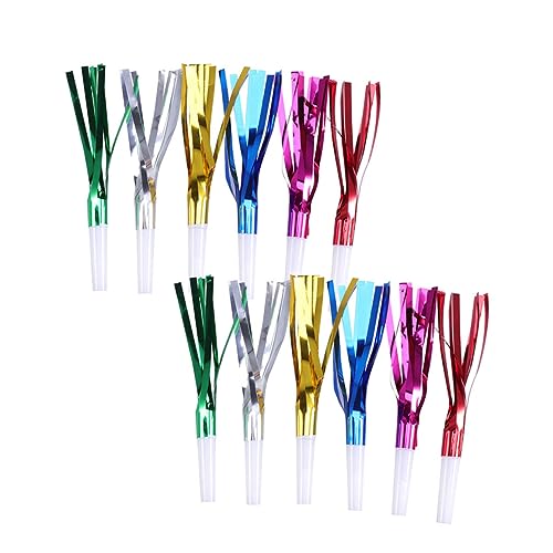 Toyvian 42 Pièces Sifflets Colorés pour Garçon Fille Accessoires Festifs pour Halloween à Amusants Couleur Aléatoire