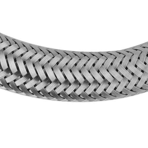 Image of Konvio Neer Heavy Duty Stainless Steel Connection Pipe for Water Heater Geyser and Wash Basin (Set of 1) | Flexible, Strong Build for Long-Lasting Use | 18 Inch, Silver