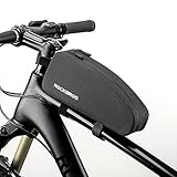 ROCKBROS(ロックブロス)トップチューブバッグ 自転車 防水 簡単装着 フレームバッグ 小物入れケース ロードバイク 膝に当たらないデザイン 長財布 スマホケース 収納バッグ サイクリング