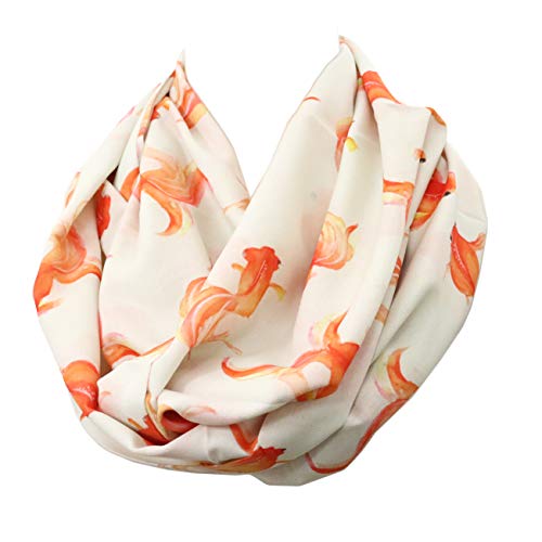 Di Capanni Goldfish infinity scarf beige womens accessories cream apparel lightweight clothings for her