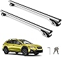 AUTOSAVER88 Roof Rack Cross Bars Compatible with 2018-2023 Subaru XV Crosstrek 2017-2022 Impreza Crossbars, Raised Side Rail Needed Rooftop Aluminum Luggage Rack Cargo Carrier Bag Bike 150 LBS