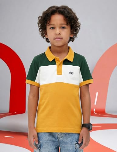 Image of Amazon Brand - Symbol Boy's Color Block Regular Fit Polo Shirt