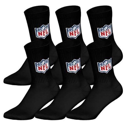 Chaussettes NFL Shield unisexes en polycoton lot de 6 paires