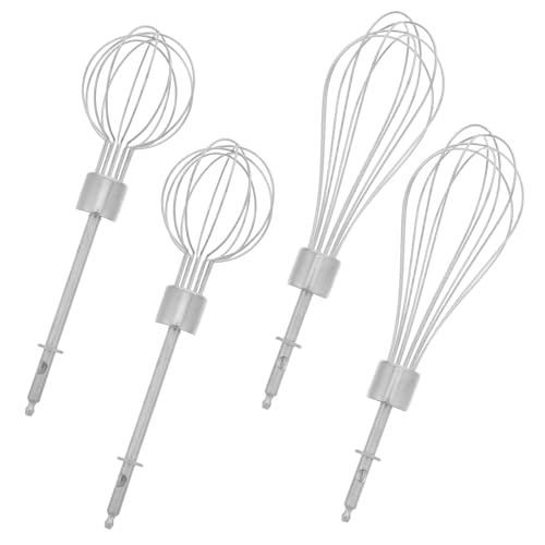 BIUDECO 4 Accesorios Batidores de Repuesto para Batidora de Mano, Varillas Pequeñas y Grandes de Acero Inoxidable, Compatibles para Batir Huevos y Preparar Postres en Cocina Reutilizable