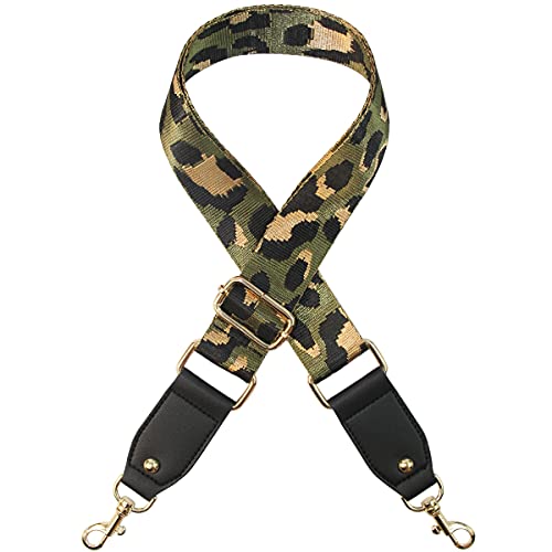 Duwi Wide Purse Strap Jacquard Guitar Style Strap Multicolor Canvas Adjustable Crossbody Bag Strap