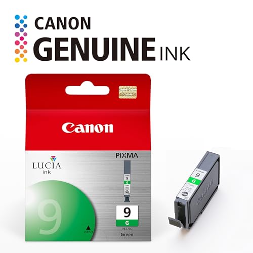 Image of Canon PGI-9 Genuine Green Ink Tank, Compatible with Pro9500, and Pro9500 Mark II Printers