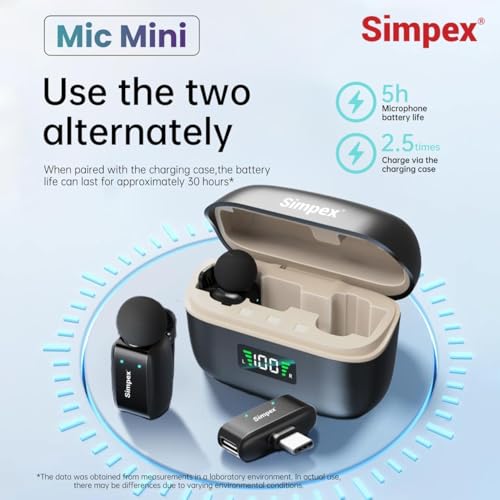 Image of Simpex MIC MINI,The World's tiniest Wireless Microphone, Weighing only 5 gm. Its Streamlined Design fits Seamlessly with Your Clothing offering a Weightless Feel.