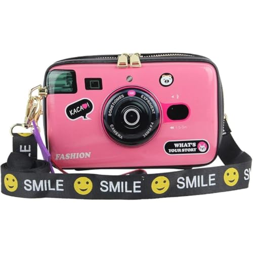 Bolsa Feminina Fashion em Formato de Câmera Retrô – Crossbody Tiracolo Criativa com Alça Ajustável e 3 Formas de Uso para Estilo Único
