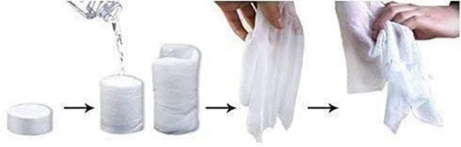 Aqua Coin Tissues | Compressed Towels | 500 Bulk Pack | Disposable Beauty and Outdoors Camping Baby Wipes | Toilet Paper Tablets