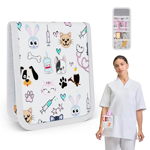 Nurse By Aqos | Salvabolsillos Enfermeria - Organizador de Bolsillo Enfermeria | Ideal para Enfermera en Apuros - Bolsillo Enfermera Organizador - TCAE - Enfermeras Saturadas. (Animales)