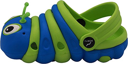 Image of NORTY Toddler Clogs - Fun Baby Clogs With Comfortable Back Strap - Caterpillar Shoes for Kids - Playful Bug Shoes