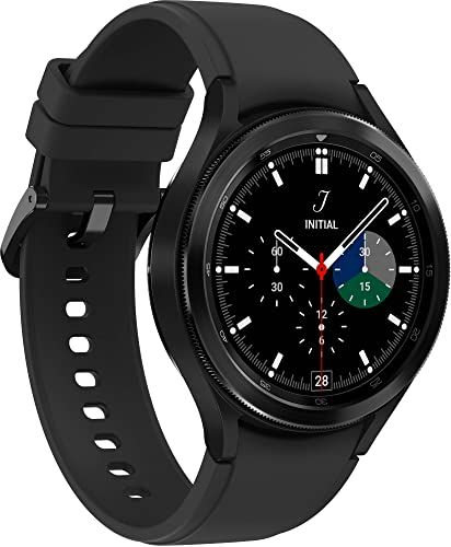 Samsung Galaxy Watch4 Classic Bluetooth, 46 mm, noir -Montre connectée intelligente, lunette tournante, santé, bien-être, sport, IMC, ECG – Version FR