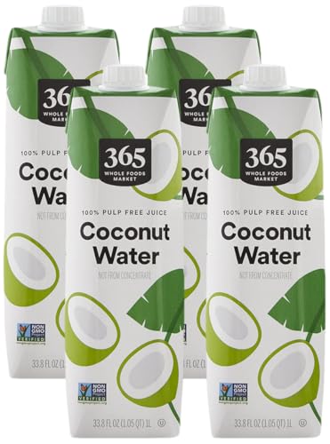 Image of 365 by Whole Foods Market, Coconut Water, 33.8 Fl Oz (Pack of 4)