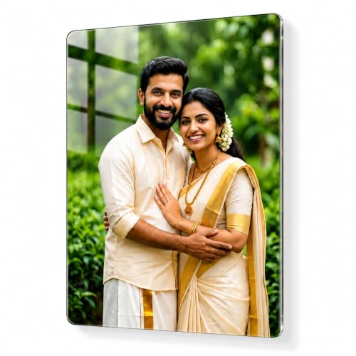 Image of Personalized Acrylic Photo Frame | Premium Crystal Clear Acrylic with HD UV Print | Custom Picture Frame for Home Decor, Wedding, Anniversary, Birthday & Gift Purposes (18x12)