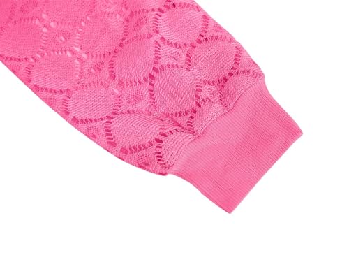 Image of Apbondy Girls Long Sleeve Shirts Lace Crewneck Blouses 5-14 Years