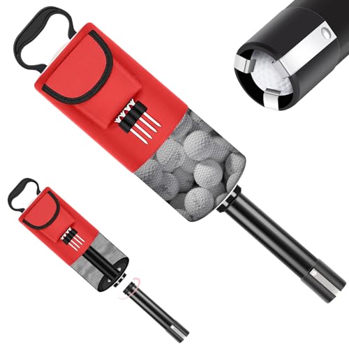 Acebirdie Golf Ball Retriever, Shag Bag for Golf Balls, Golf Shag Bags (Red)