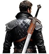 Joukavor Sword Back Holster Medieval Sword Sheath Back Strap Leather Back Scabbard Sword Holder