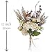 Peauley 12-inch Small Fake Silk Flowers Fall Bouquet Faux Centerpieces with Roses, Dandelions, Hydrangea, Daisies, Hollyberries - Realistic Artificial Floral Arrangements for Home Kitchen Decor