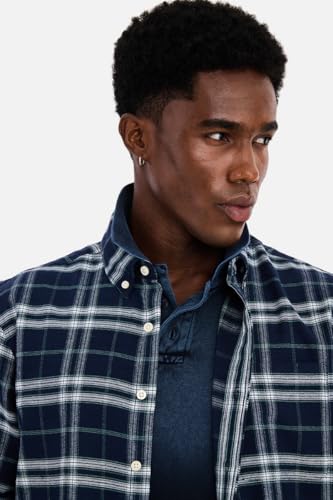 Image of SNITCH Men Casual Shirt | Regular Fit Full Sleeve Button-Down Collar Buffalo Check Pattern | Premium Cotton Blend & Breathable Fabric Outings