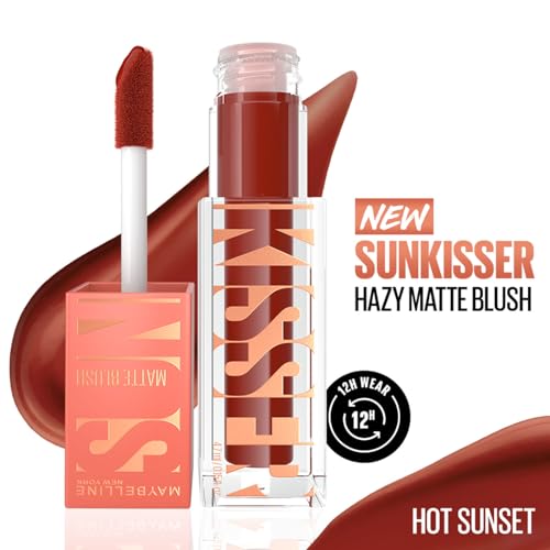 Image of Maybelline New York Sunkisser Hazy Matte Blush, Hot Sunset | 12H longwear