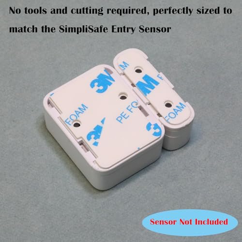 Image of Replacement Adhesive for SimpliSafe Alarm Entry Sensors and Magnets - 20 Pre-Cut Adhesives for Sensors & 20 for Magnets - No Cutting Needed, Easy to Install - Secure & Durable Hold