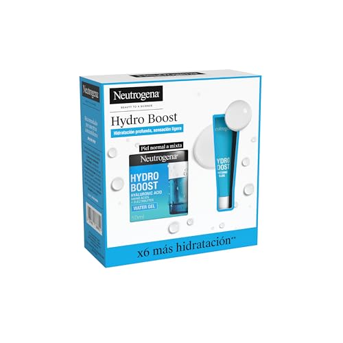 Neutrogena Rutina Hydro Boost, Gel de Agua Hidratante Facial (50 ml) y Contorno de Ojos (15 ml), set