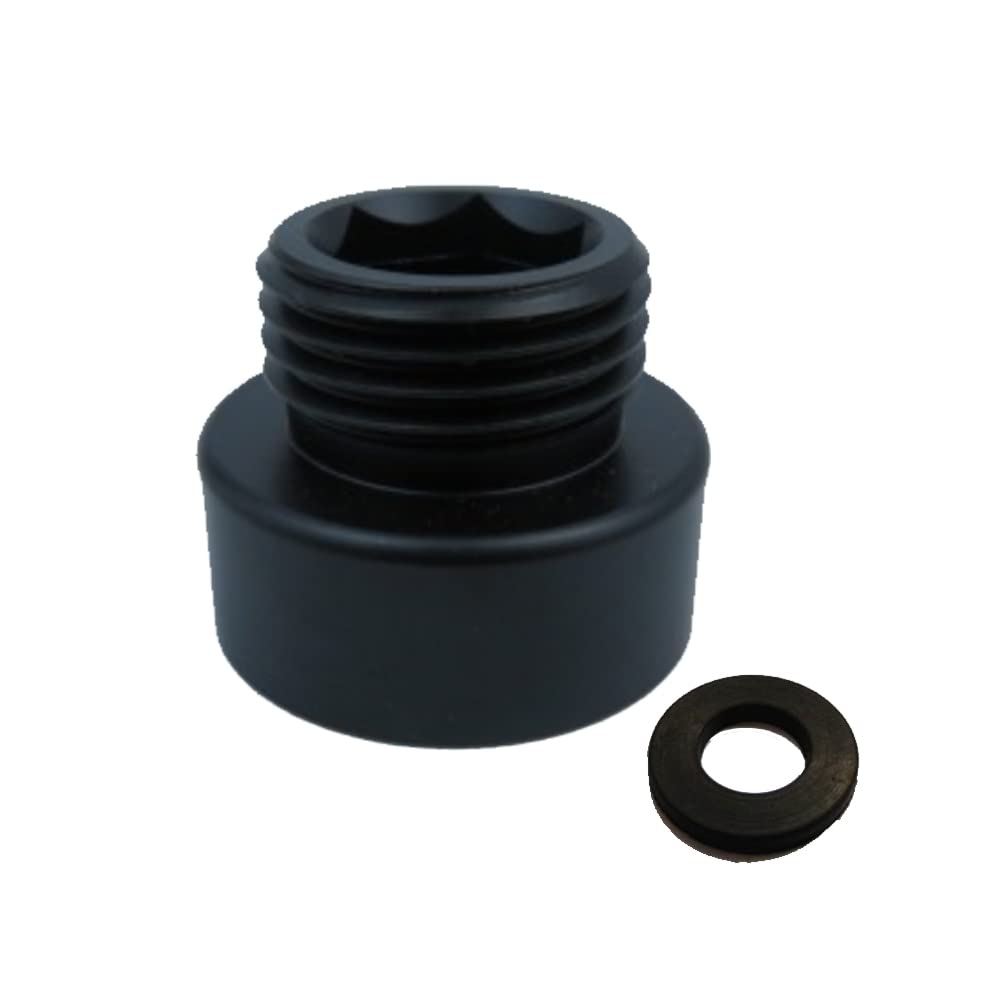 Conector de rosca de manguera para jardín y lavadora en negro