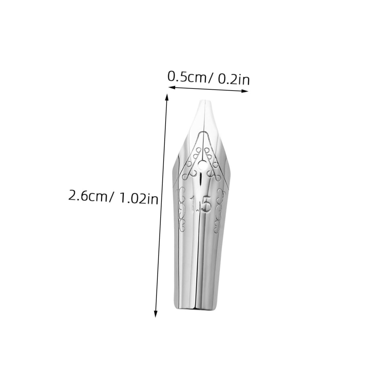 NAMOARLY 8pcs Metal Pen Nibs for Fountain Pens Replacement Nibs Smooth Writing for Students Girls