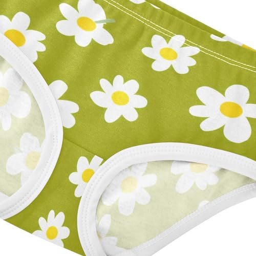 Daisies Yellow Olive Green Toddler Girls Underwear 2t Cotton Cute Panties Girl Personalized Underpants Briefs4