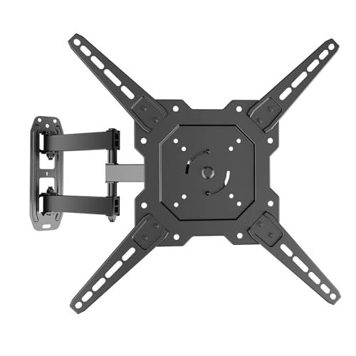 The 5 Ways to Mount TV on Wall Without Drilling (2023) Full Motion TV Wall Mount for 23-55'' Flat & Curved TVs and Screen, Rotation Swivel & Tilt...