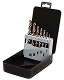 7-Piece Drill Bit Set for Metal, Aluminum, Cast Iron, Carbon, Stainless Steel – Jobber Length Twist Drills with Split Point - with Metal Case