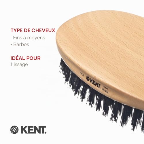 Kent Brosse à cheveux ovale militaire en hêtre et poils – vue 6