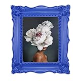 Simon's Shop 8x10 inch/20x25 cm Picture Frames 8x10 Picture Frame, Baroque Style Photo Frames Blue