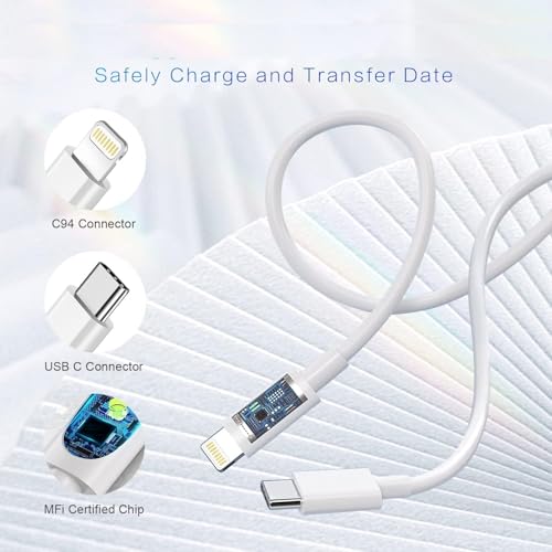 Image of Pack Of 2 Rapid Charging Cable For Apple Magic-Keyboard /Magic-Mouse /Magic-Keyboard iPad Key-board and Case /Magic Trackpad Charger Cable Lightning to USB Cable (USB C to Lighting)