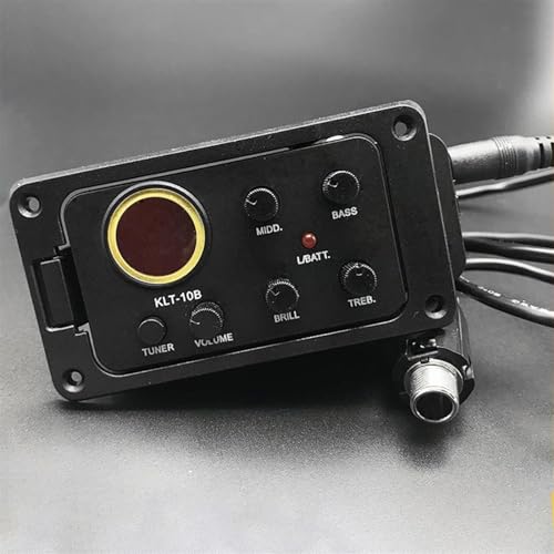 ギター ピックアップ 4 バンド EQ イコライザー ピエゾ ピックアップ アコースティック ギター プリアンプ チューナー付き ピエゾ ピックアップ 36 インチ 38 インチ トラベル ギター用