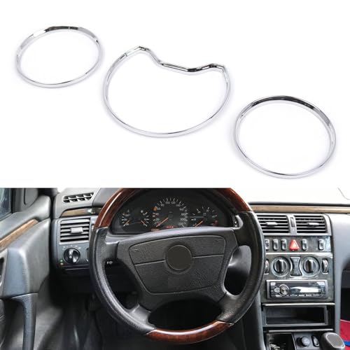 Anillos de diales cromados de alta precisión para el bisel del velocímetro de W202 W208 W210 6