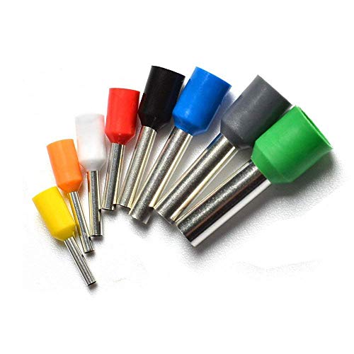 Image of REES52 800 Pieces Assortment Ferrule Wire Copper Crimp Connector, Wire Terminals Kit, Wire Connector Kit, Insulated Cord Pin End Terminal AWG 22-10 Kit