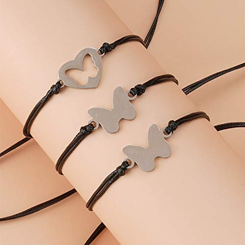 Image of COLORFUL BLING Mother Daughter Mommy and Me Heart Wish Bracelets Distance Matching Hollow Heart Horse Promise Promise Bracelet Friendship Jewelry Gifts