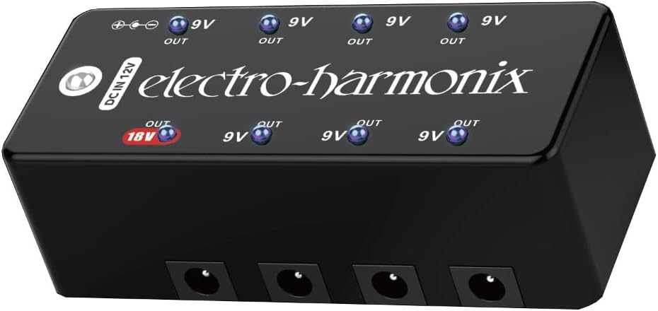 Electro-Harmonix S8 Multi Output Power Supply, Metal, 8 Pedals, 7x9V and 1x18V Outputs