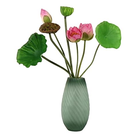 cn-Knight Artificial Lotus Flowers,from 24 to 31 Inch 7pcs Stems Lotus Plants Including Lotus Blossom,Lotus Buds,Lotus Pods,Lotus Leaves, Faux Lotus for Home Decor Centerpiece Crafts Cover