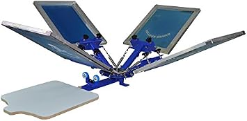 Screen Printing Machine 1 Station 4 Color Screen Printing Kit for T-Shirt DIY Screen Printing Press
