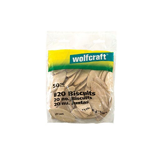 Wolfcraft Hardwood No. 20 Biscuits Ivory 50 pc.